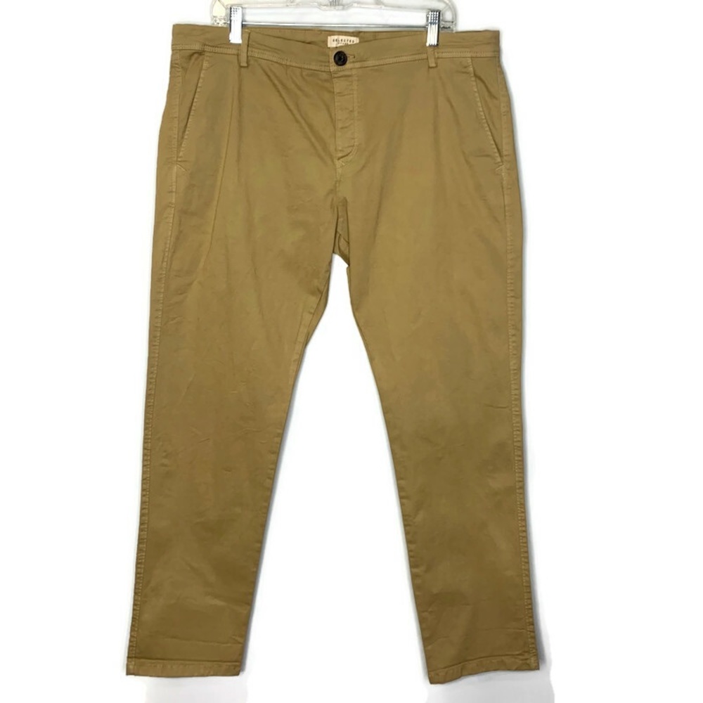 Selected HOMME Men’s Beige Skinny Luca Greige Pants With Noos Chinos Khakis